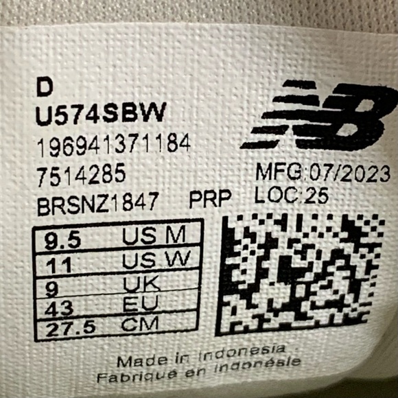 🦴 [BRAND NEW] NEW BALANCE 574 BONE WHITE MENS SHOES SIZE 9.5 SNEAKERS 🦴 - Picture 8 of 10